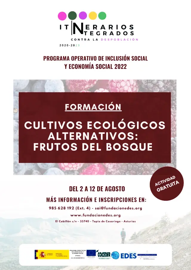 Nueva formación para agosto: CULTIVOS ECOLÓGICOS ALTERNATIVOS: FRUTOS DEL BOSQUE