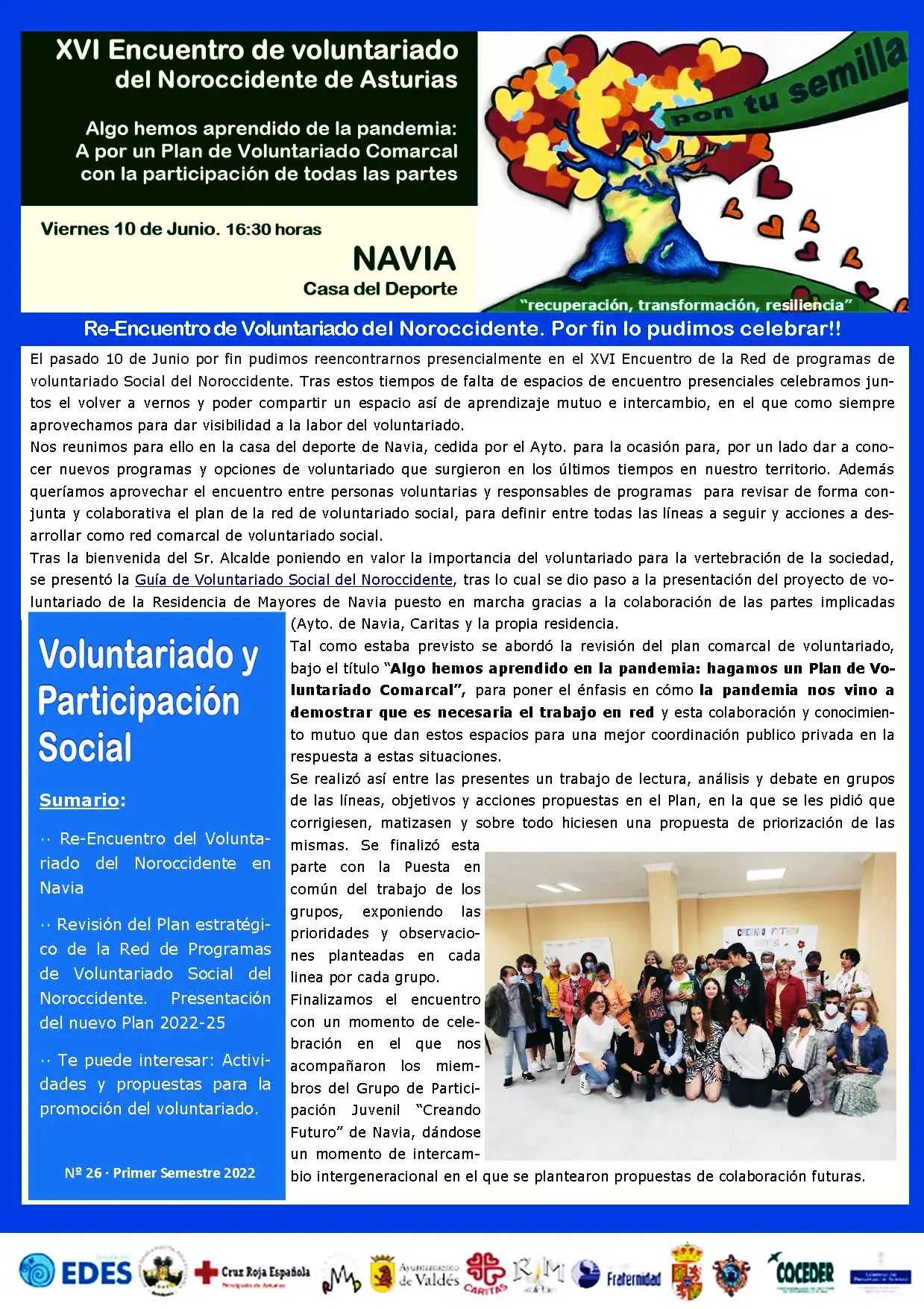 Nuevo Boletín de la Red de Voluntariado Social del Noroccidente