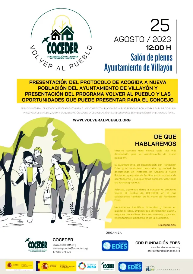Charlas informativas sobre el programa Volver al Pueblo en Villayón e Illano