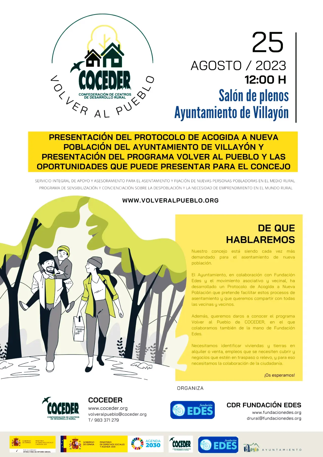 Charlas informativas sobre el programa Volver al Pueblo en Villayón e Illano