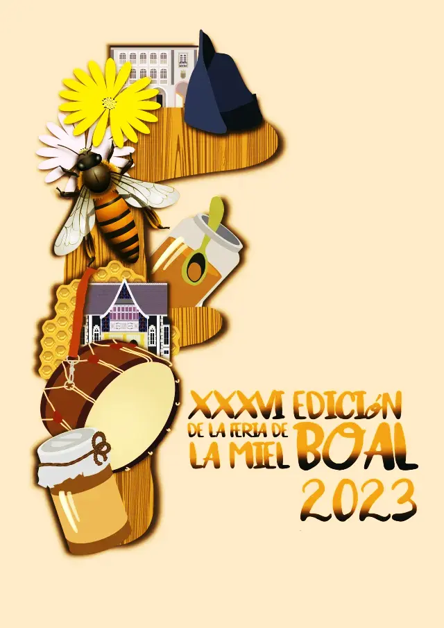 Cartel 36 feria de la miel de Boal