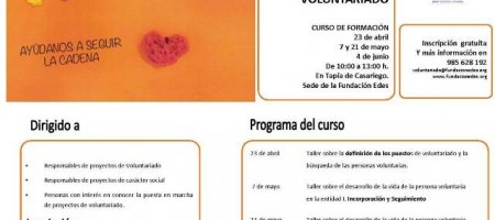 Curso para la mejora de los proyectos de voluntariado