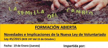 Formación Abierta: Novedades e implicaciones Nueva Ley de Voluntariado