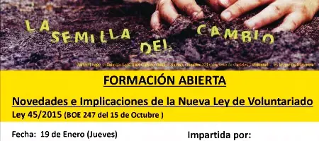Formación Abierta: Novedades e implicaciones Nueva Ley de Voluntariado
