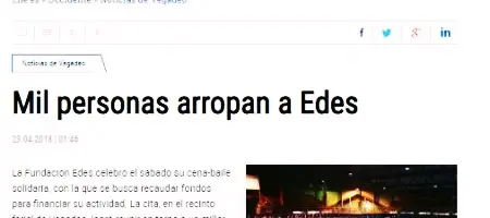 LNE: Mil personas arropan a Edes 23/04/2018