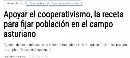LNE: Apoyar el cooperativismo 27/05/2018