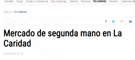 LNE: Mercado de segunda mano en La Caridad 09/08/2018