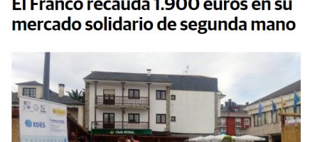 Comercio: El Franco recauda 1.900 euros en su mercado solidario de segunda mano 13/08/2018