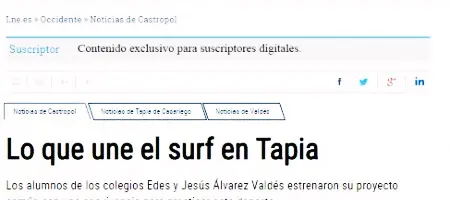 LNE: Lo que une el surf en Tapia 11/10/2018