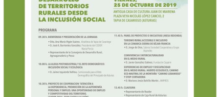 JORNADA: DESARROLLO DE TERRITORIOS RURALES DESDE LA INCLUSIÓN SOCIAL