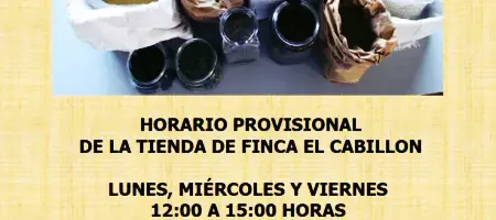 Cambio horario Tienda Finca El Cabillon