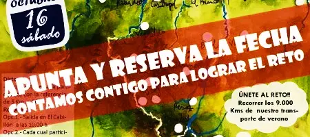 El 16 de Octubre volveremos a intentar superar el reto de nuestra Marcha Eco-Solidaria